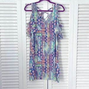 Fun patterned short dress!